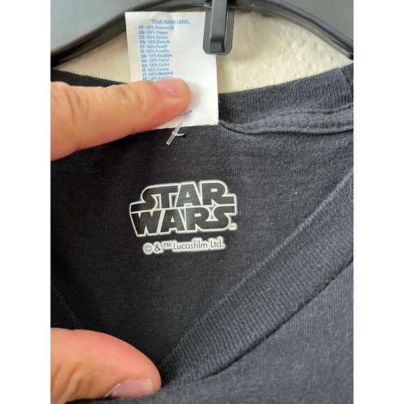 Star Wars Mens T-Shirt L Darth Vader Black Short Sleeve Tee - Picture 3 of 4